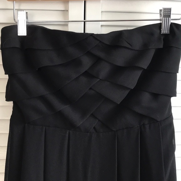 Black Strapless Chiffon Dress by Express Sz 2 - Picture 3 of 4
